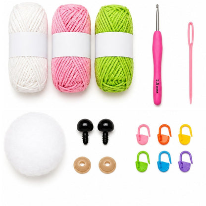 Home Collection Strawberry Pig Crochet Kit for Beginners