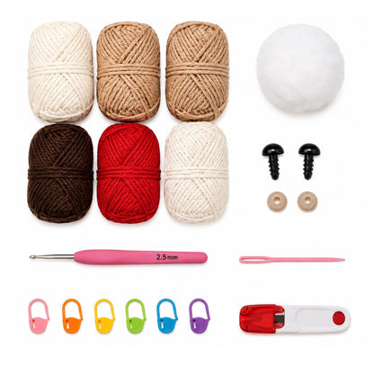 Home Collection Hedgehog Mushroom Crochet Kit for Beginners