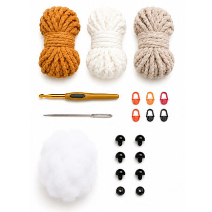 Home Collection Pack of 3 Chicken Crochet Kit for Beginners
