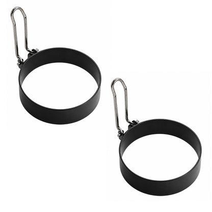 Home Collection Pack of 2 Nonstick Egg Shaper Pancake Mold Ring Set