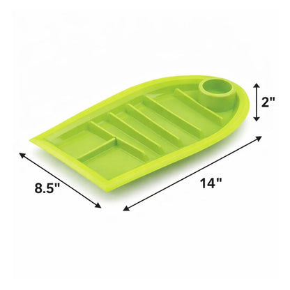 Home Collection 3-Pack Taco Holder Plates with Dividers