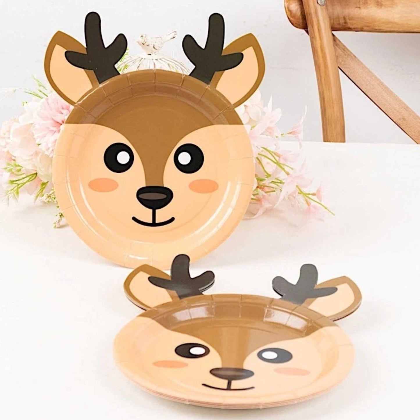 Home Collection Pack of 25 Assorted Round Animal Print Paper Plates 7 Inch