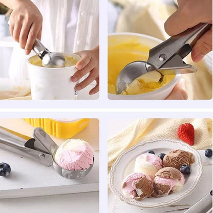 Home Collection Stainless Steel Ice Cream Scoop with Trigger Handle