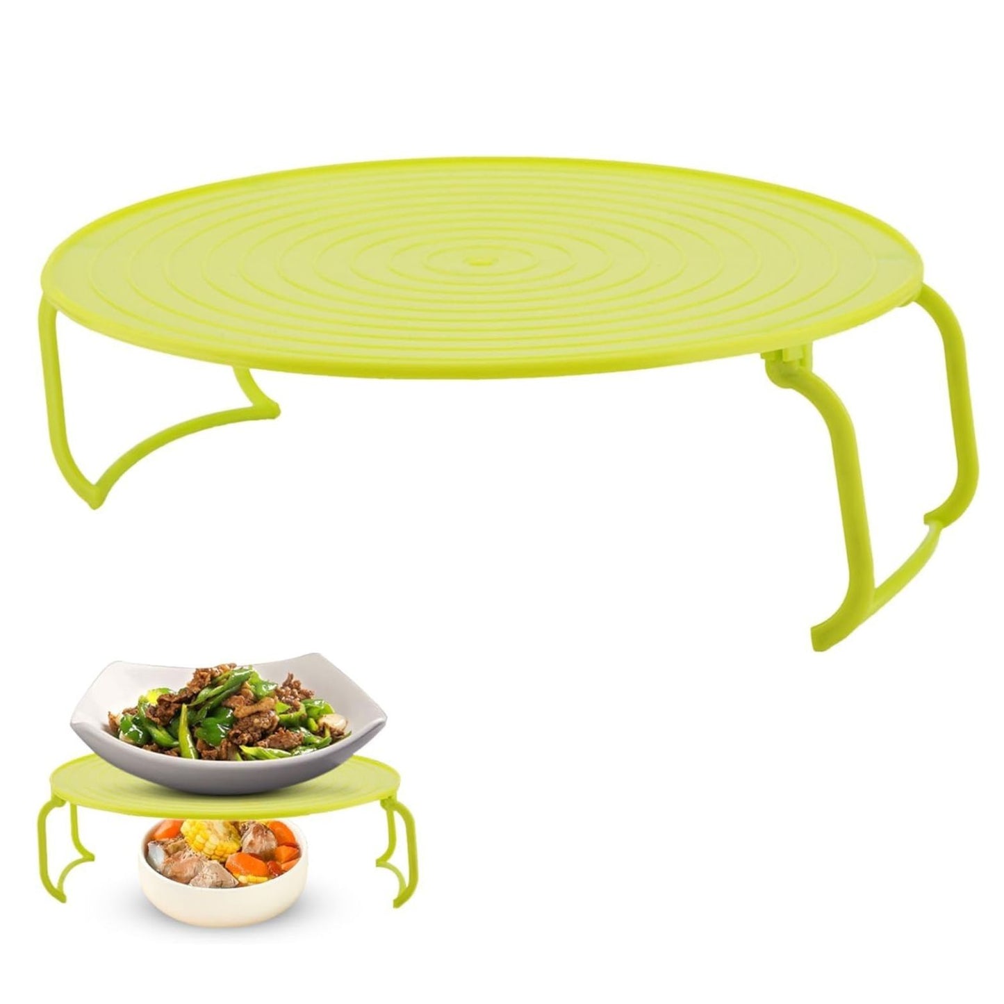 Home Collection Microwave Multipurpose 4-in-1 Tray Stand Rack Green