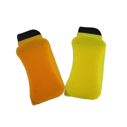 Home Collection Pack of 2 3 in 1 Silicone Sponge Scrubber Scraper with Soap Dispenser
