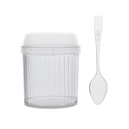 Home Collection Pack of 24 Clear Ribbed Plastic Dessert Cups 5oz