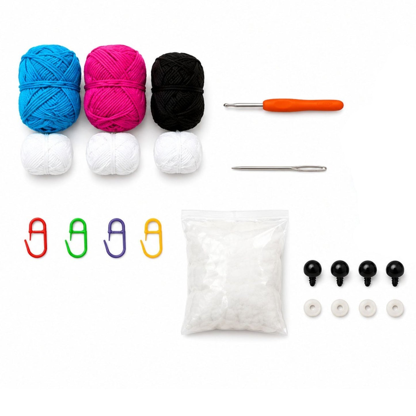 Home Collection Pack of 2 Munchkin Cat Crochet Kit for Beginners