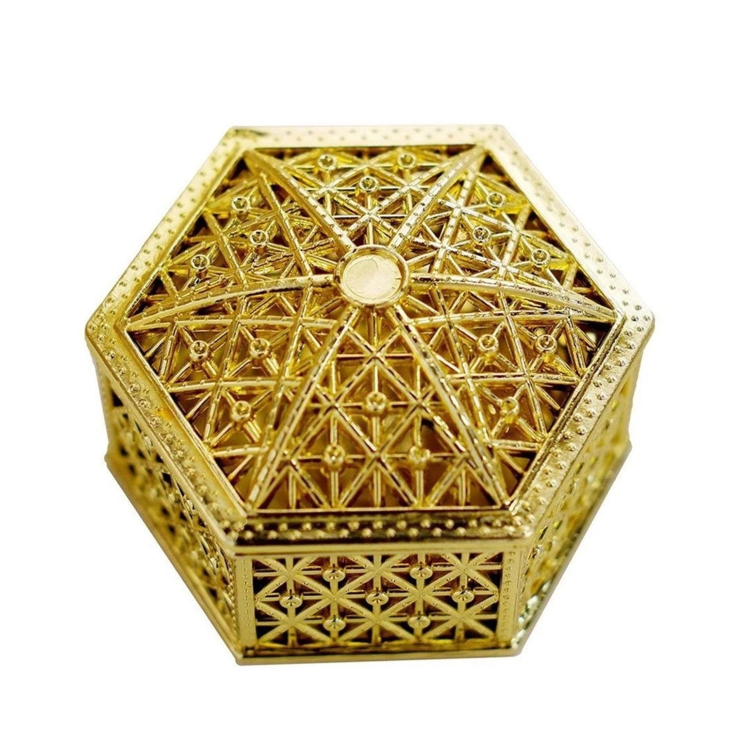 Home Collection Pack of 12 Mini Hexagon Treasure Boxes 3"