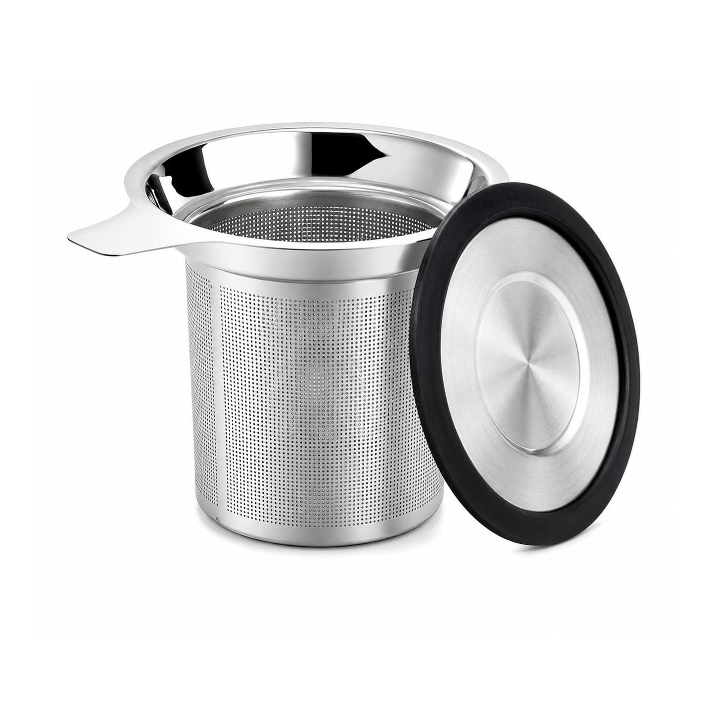 Home Collection Stainless Steel Tea Infuser with Silicone Lid Extra Fine Mesh Strainer