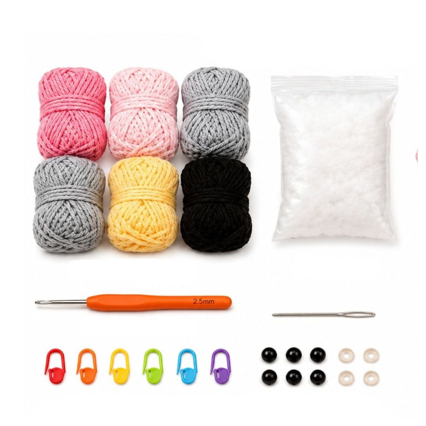 Home Collection Hippo Family Crochet Kit for Beginners