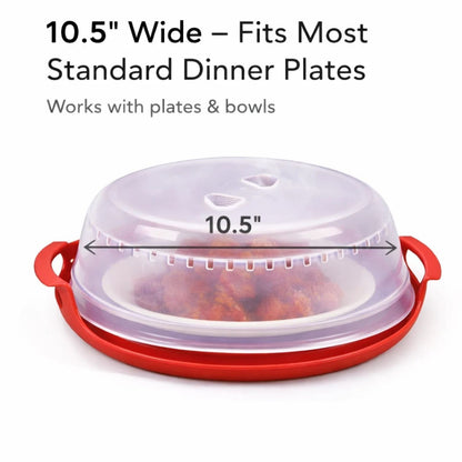 Home Collection Pack of 2 Microwave Splatter Cover Guard 10.5 Inch