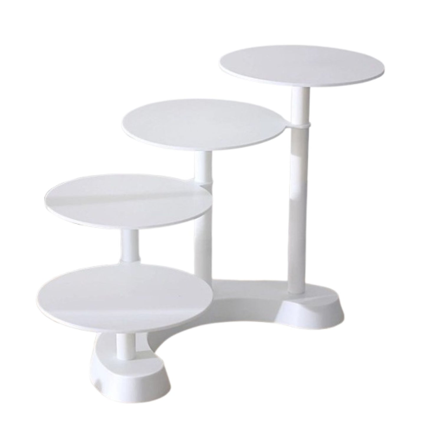 Home Collection 4 Tier White Plastic Cake Stand Cupcake Holder 17 Inch