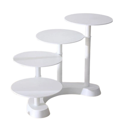 Home Collection 4 Tier White Plastic Cake Stand Cupcake Holder 17 Inch