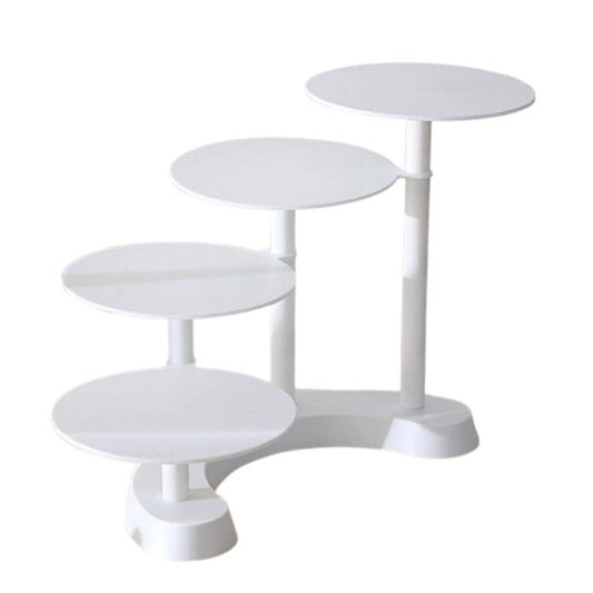 Home Collection 4 Tier White Plastic Cake Stand Cupcake Holder 17 Inch