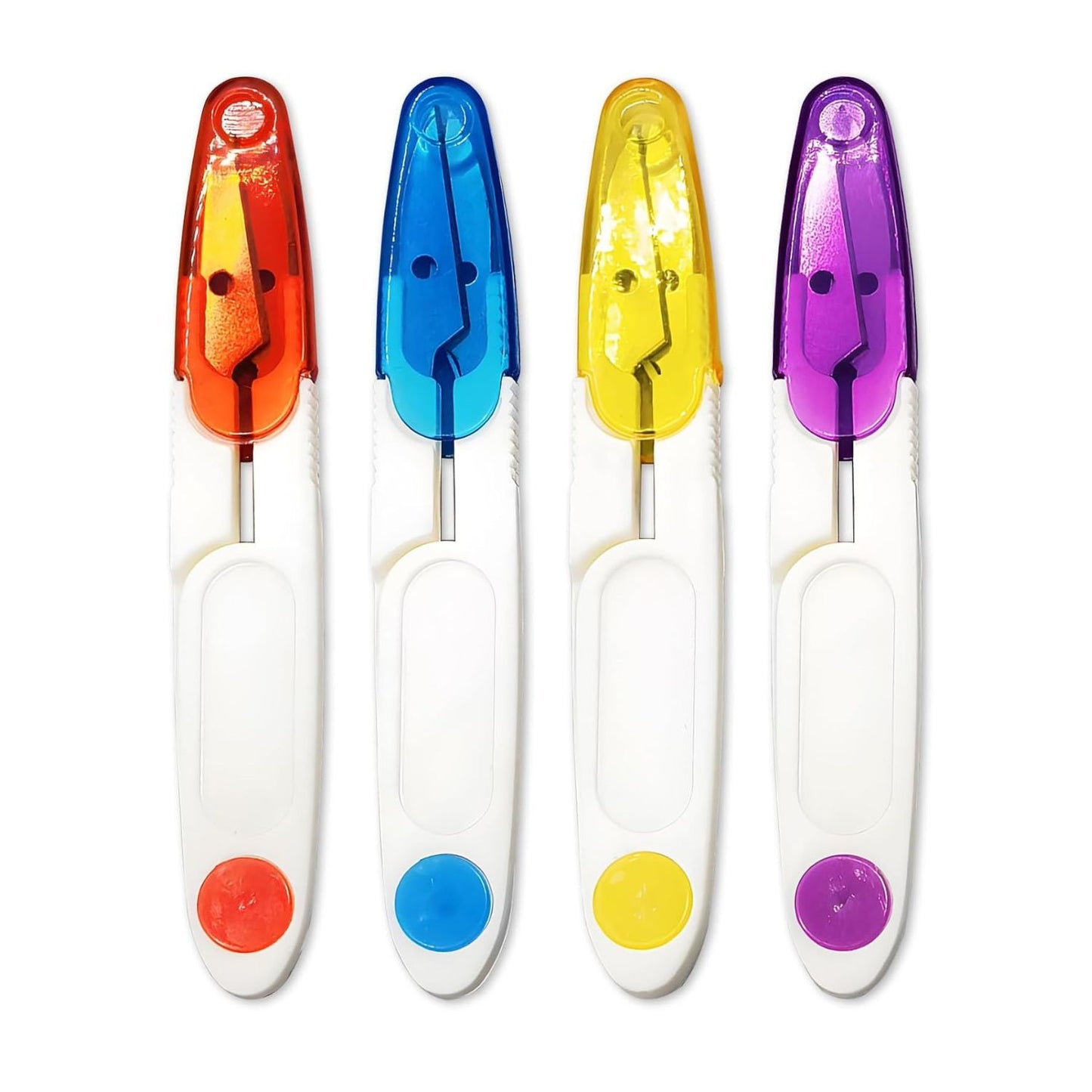 Home Collection 4Pcs U-Shaped Portable Craft Scissors 4"