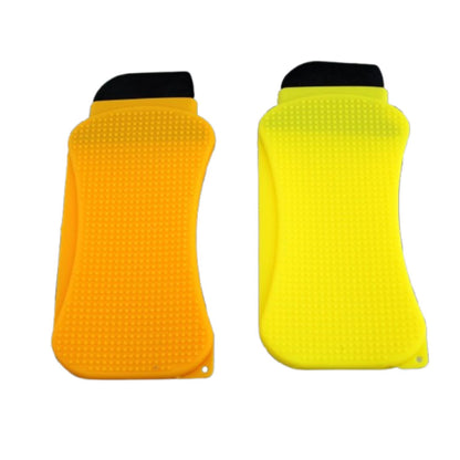 Home Collection Pack of 2 3 in 1 Silicone Sponge Scrubber Scraper with Soap Dispenser