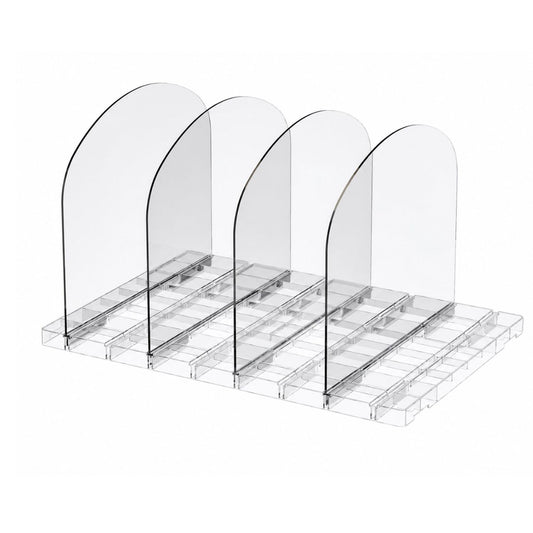 Home Collection Pack of 4 Clear Acrylic Purse Organizer for Closet Adjustable Shelf Dividers