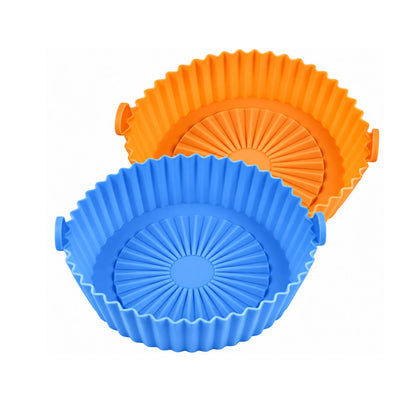 Home Collection Pack of 2 Reusable Silicone Air Fryer Liners for 2QT Air Fryers