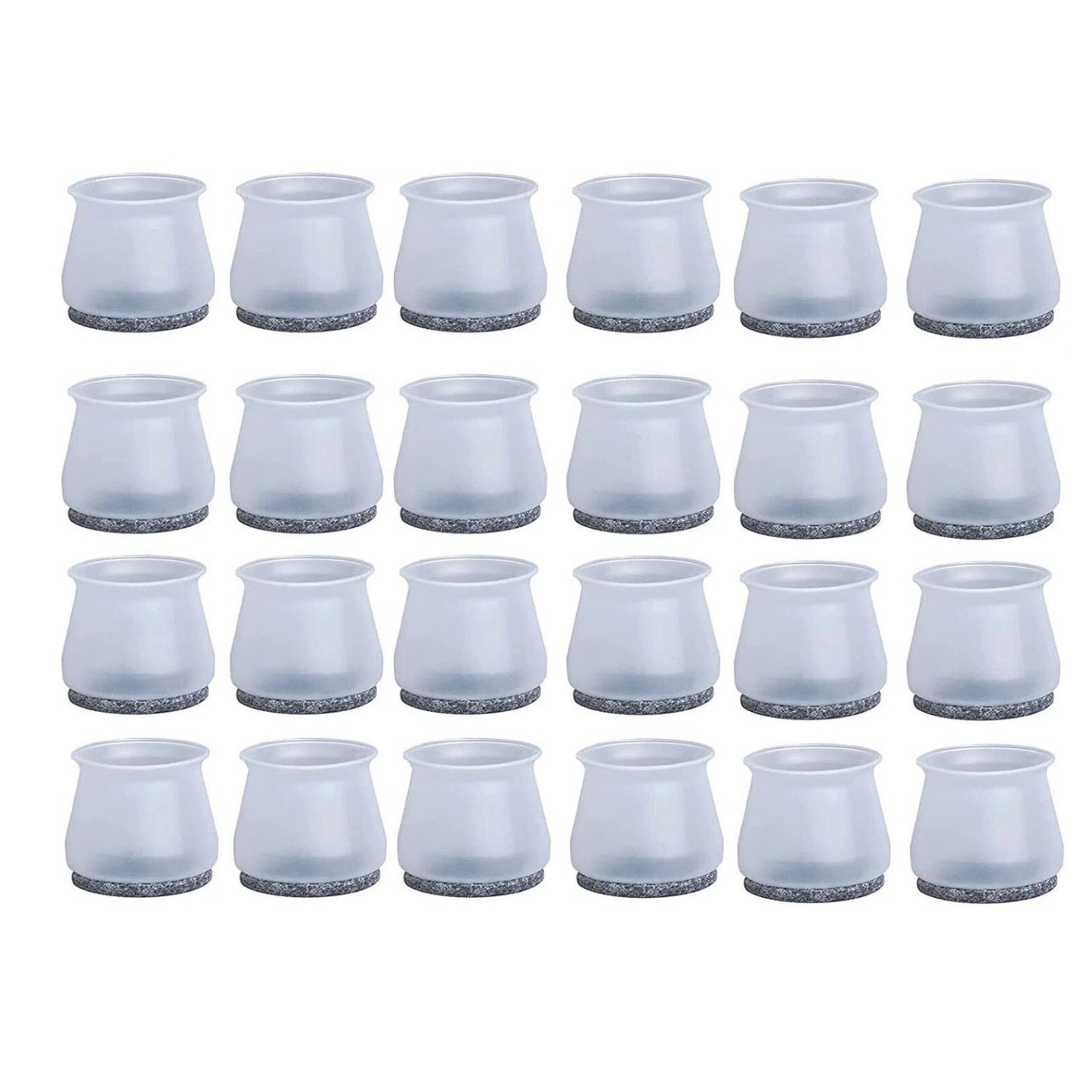 24Pcs Silicone Felt Chair Leg Protectors