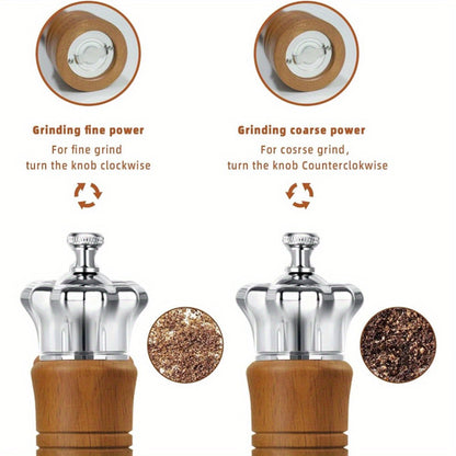 10 Inch Salt and Pepper Grinder Set – 2-Pack