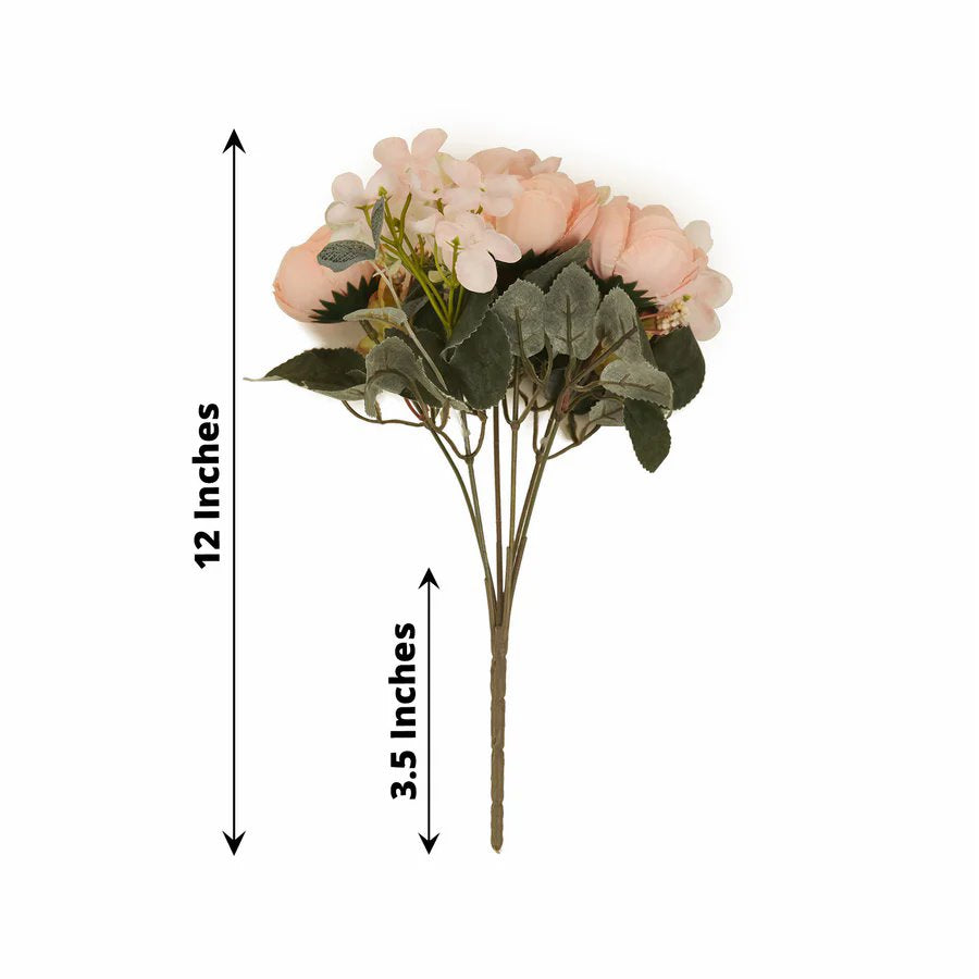 Home Collection 2 Bouquets 12" Silk Artificial Flowers