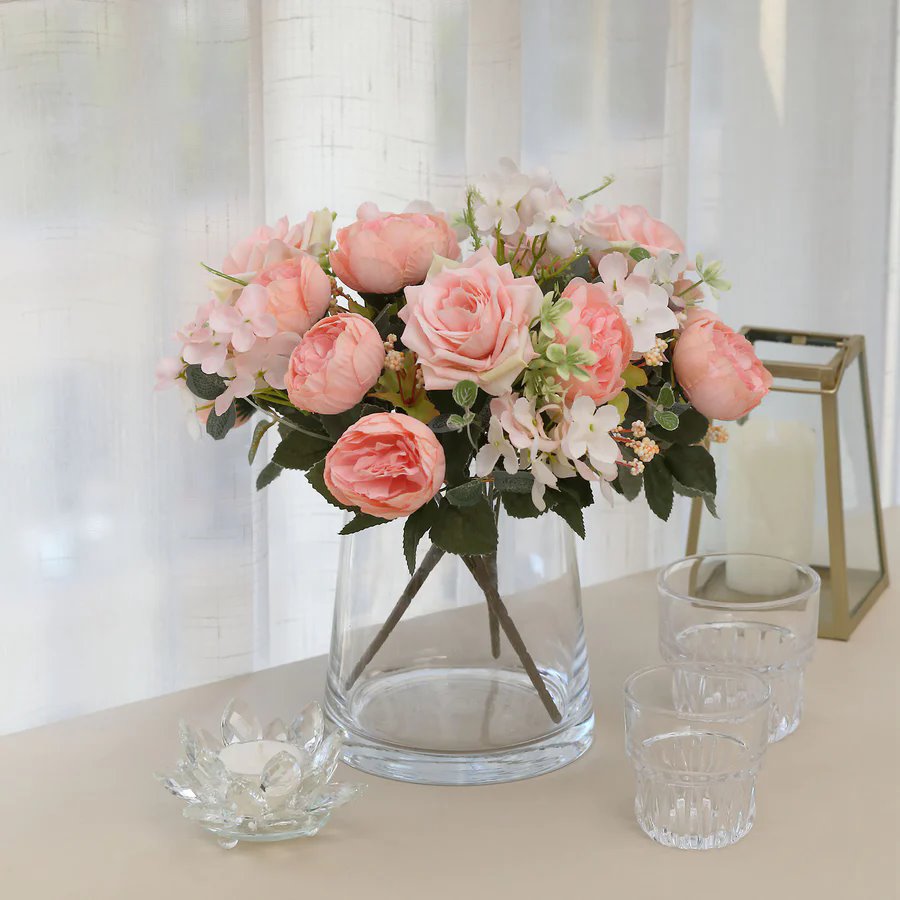 Home Collection 2 Bouquets 12" Silk Artificial Flowers