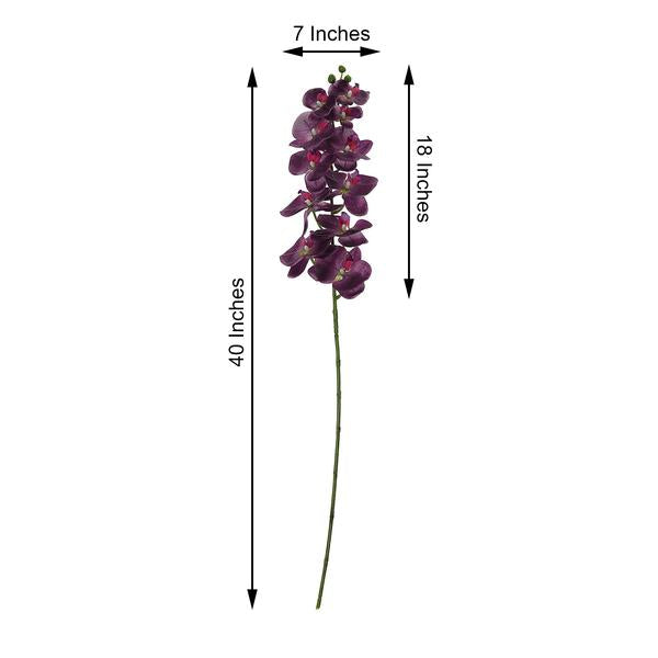 Home Collection 2-Pack 40-Inch Artificial Silk Orchid Flower Stems