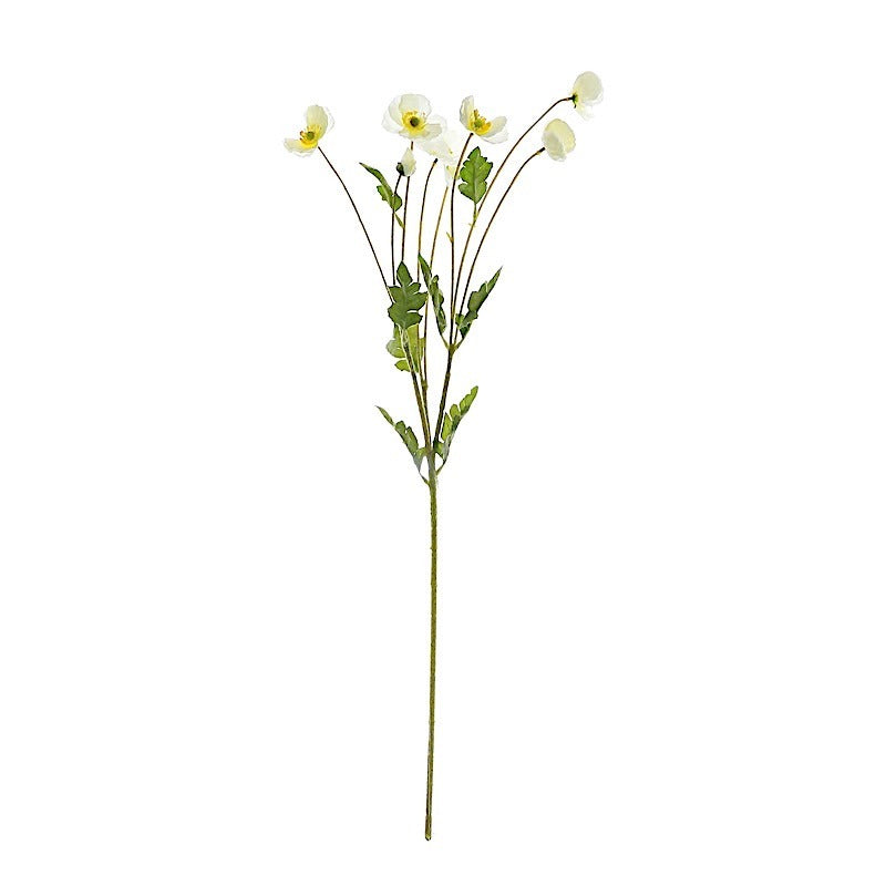 33" Long Stem Silk Artificial Poppy Flower Sprays