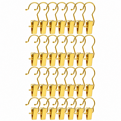 Home Collection Pack of 24 Gold Boot Clips for Closet Organization Hangers