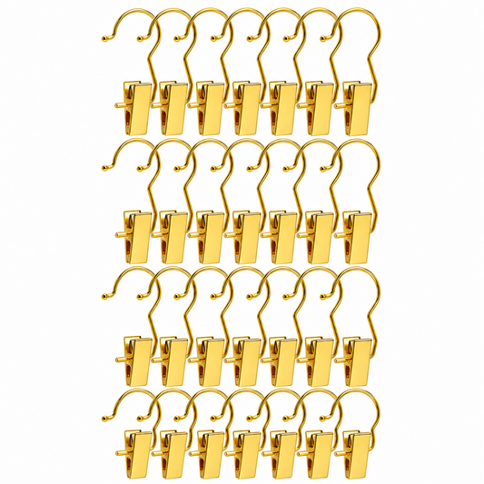 Home Collection Pack of 24 Gold Boot Clips for Closet Organization Hangers