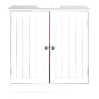 White Bathroom Sink Cabinet with Storage