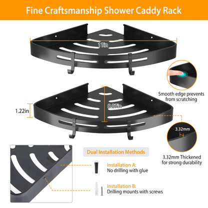 Bath Corner Shower Shelves Adhesive Caddy