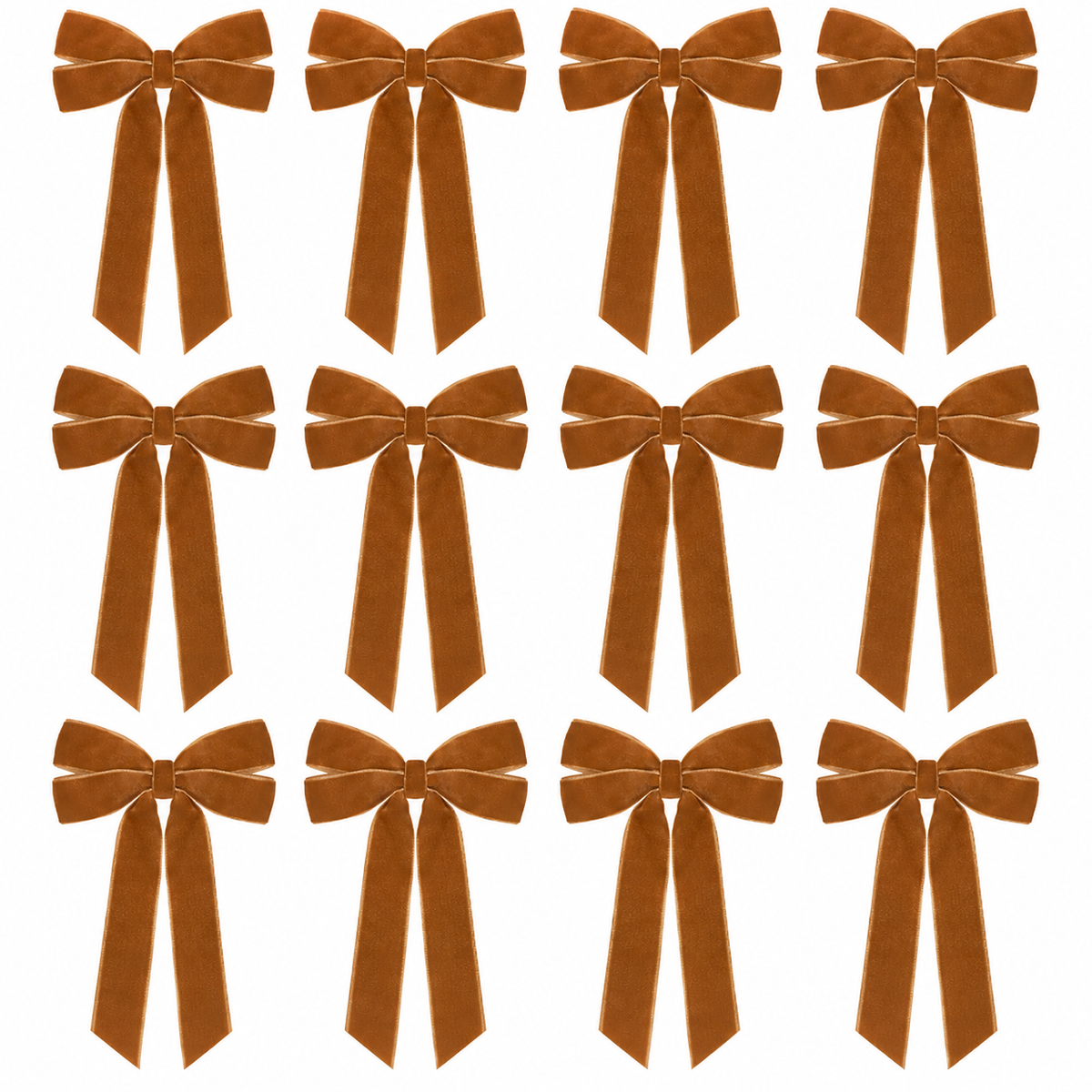 Home Collection Pack of 12 Velvet Christmas Ribbon Bows 5x10 Inch Holiday Tree Decorations