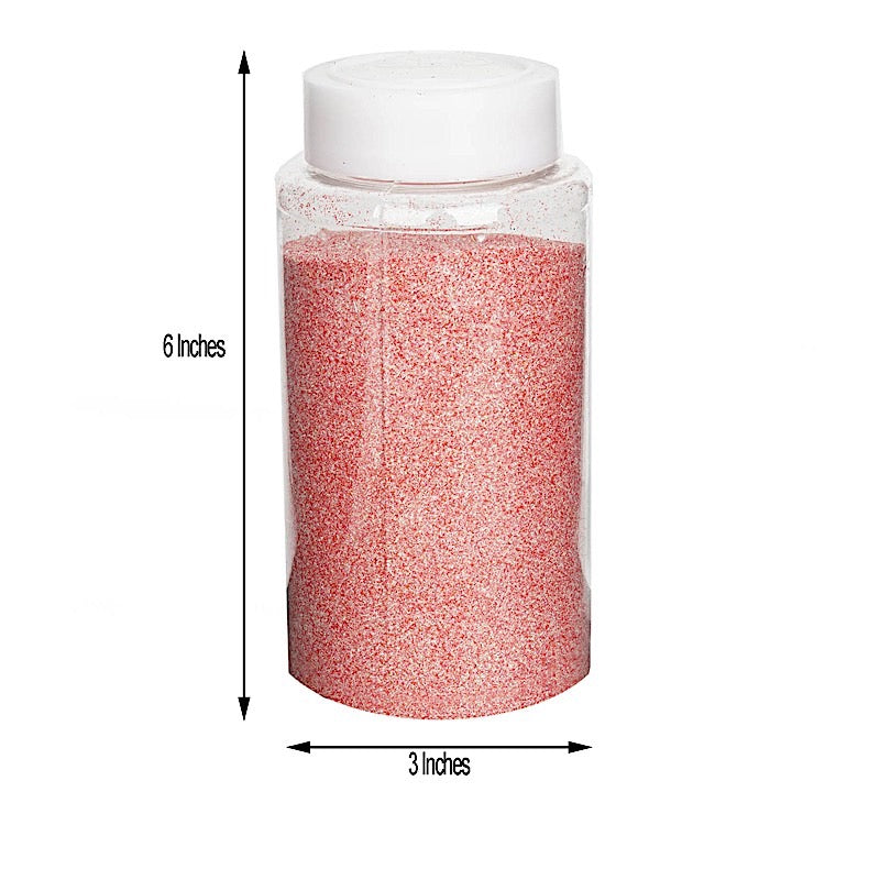 1 lb Coral Extra-Fine Glitter in Jar for DIY Art