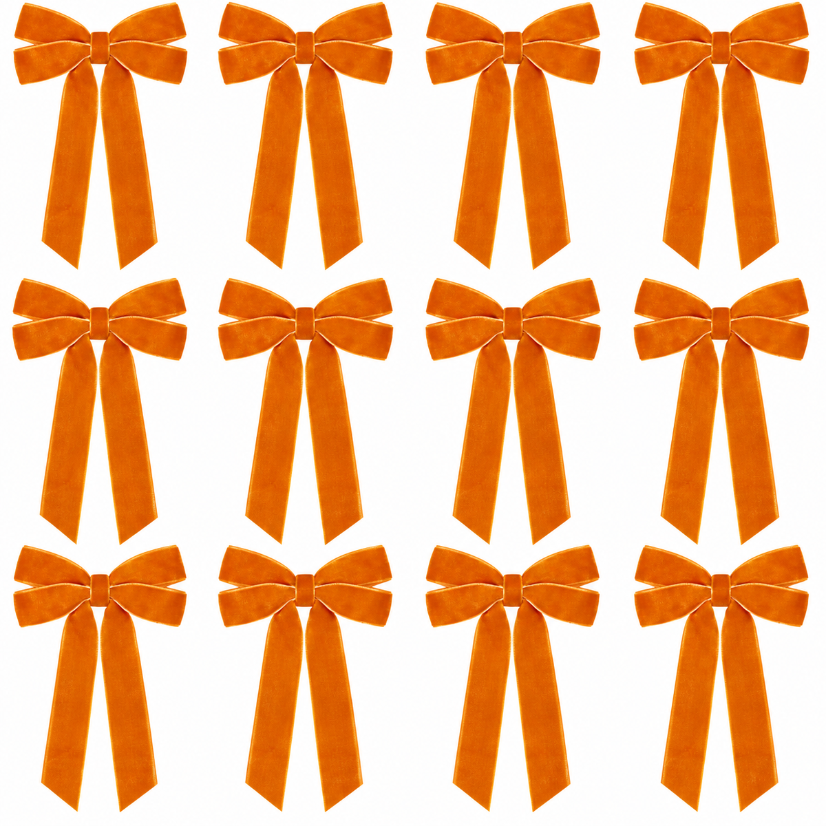 Home Collection Pack of 12 Velvet Christmas Ribbon Bows 5x10 Inch Holiday Tree Decorations