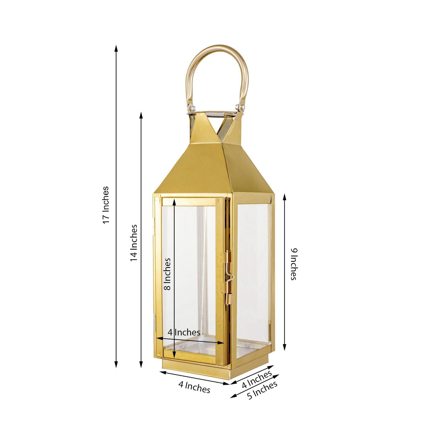 Home Collection Metal Lantern Candle Holder 14"