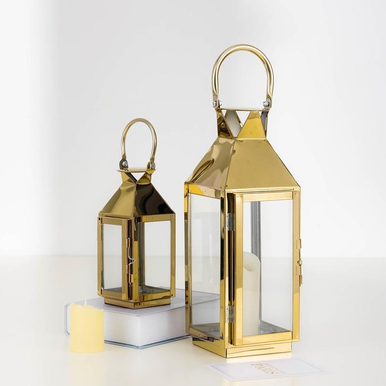 Home Collection Metal Lantern Candle Holder 14"