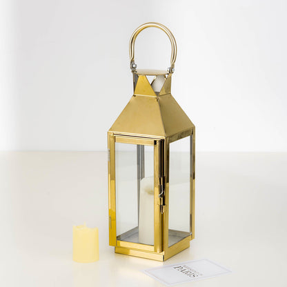 Home Collection Metal Lantern Candle Holder 14"