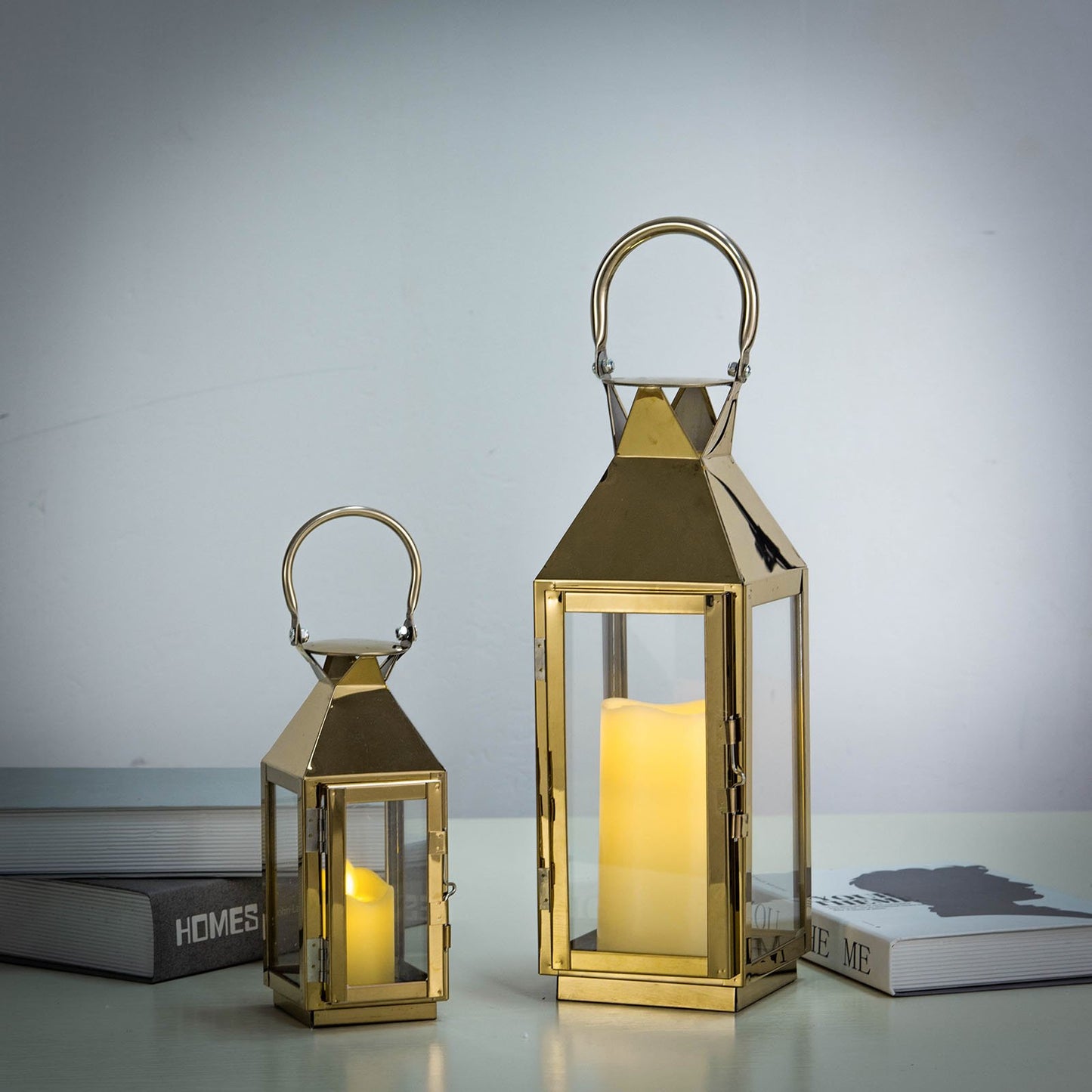 Home Collection Metal Lantern Candle Holder 14"