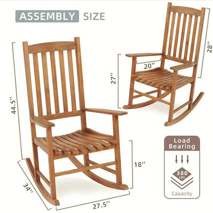 Acacia Wood Rocking Chair – Light Brown