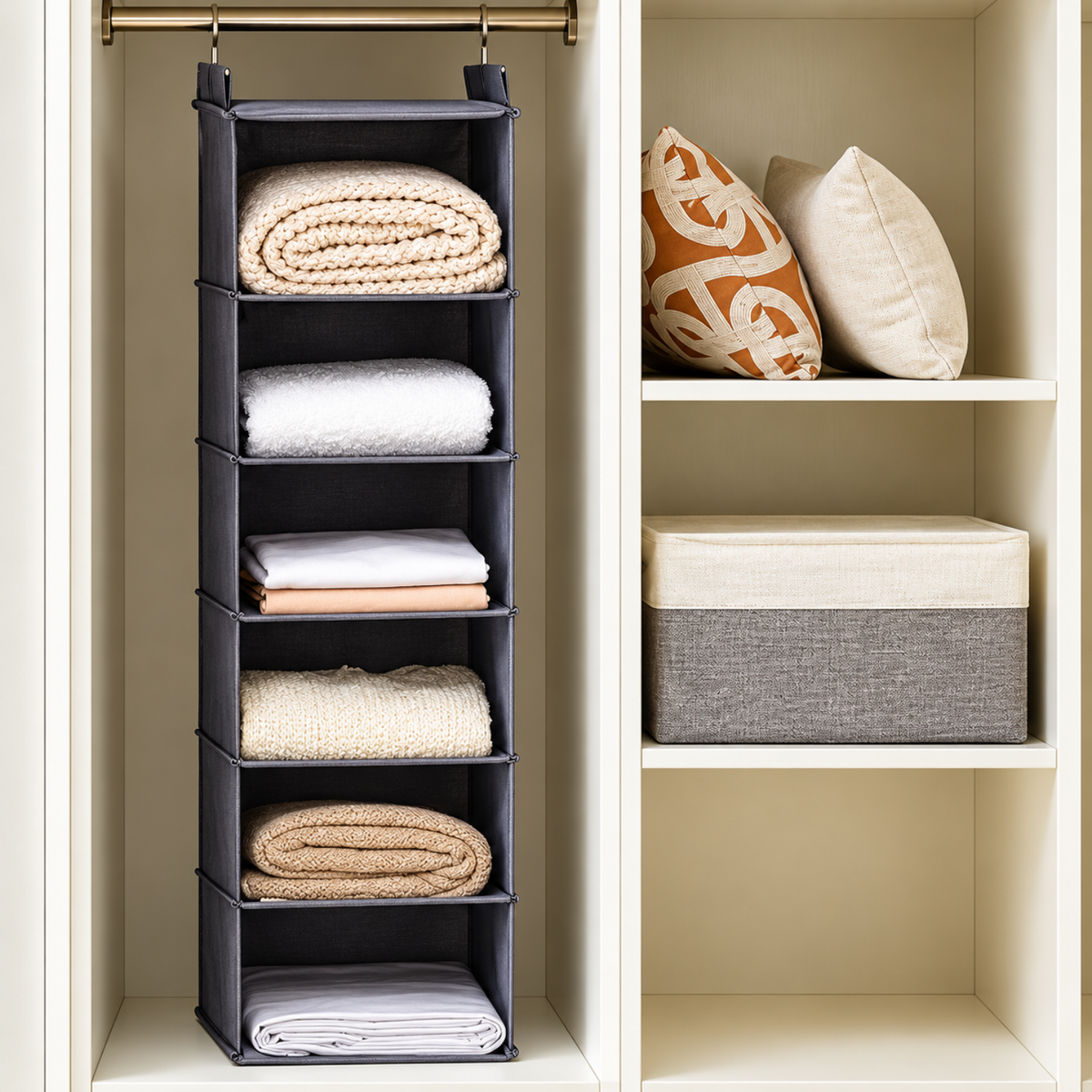 Home Collection 6-Shelf Hanging Closet Organizer
