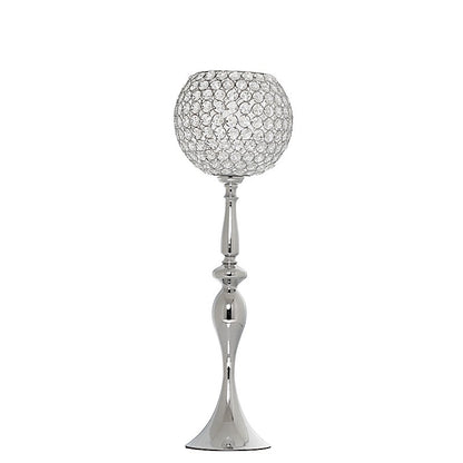 30" Crystal Beaded Goblet Ball Candle Holder