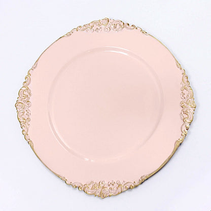 Home Collection 24pcs 13" Round Charger Plates Embossed Rim