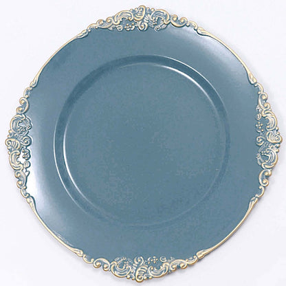 Home Collection 24pcs 13" Round Charger Plates Embossed Rim