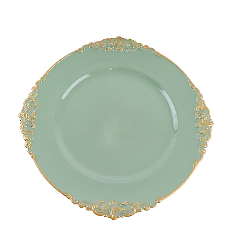 Home Collection 24pcs 13" Round Charger Plates Embossed Rim