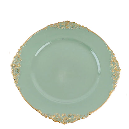 Home Collection 24pcs 13" Round Charger Plates Embossed Rim