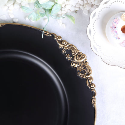 Home Collection 24pcs 13" Round Charger Plates Embossed Rim