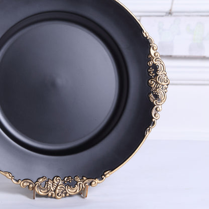 Home Collection 24pcs 13" Round Charger Plates Embossed Rim