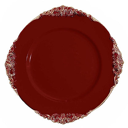 Home Collection 24pcs 13" Round Charger Plates Embossed Rim