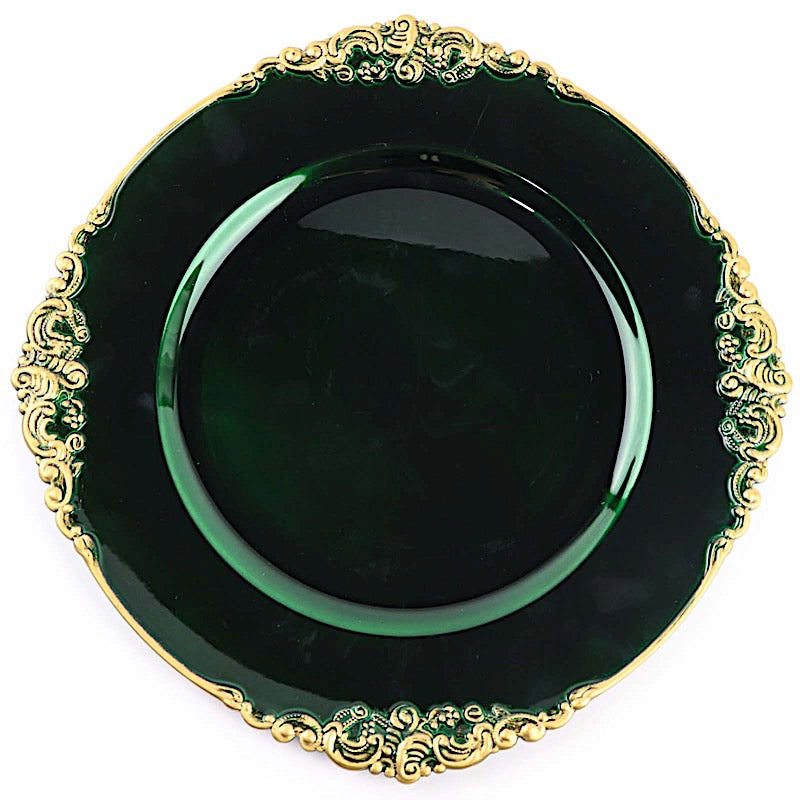 Home Collection 24pcs 13" Round Charger Plates Embossed Rim